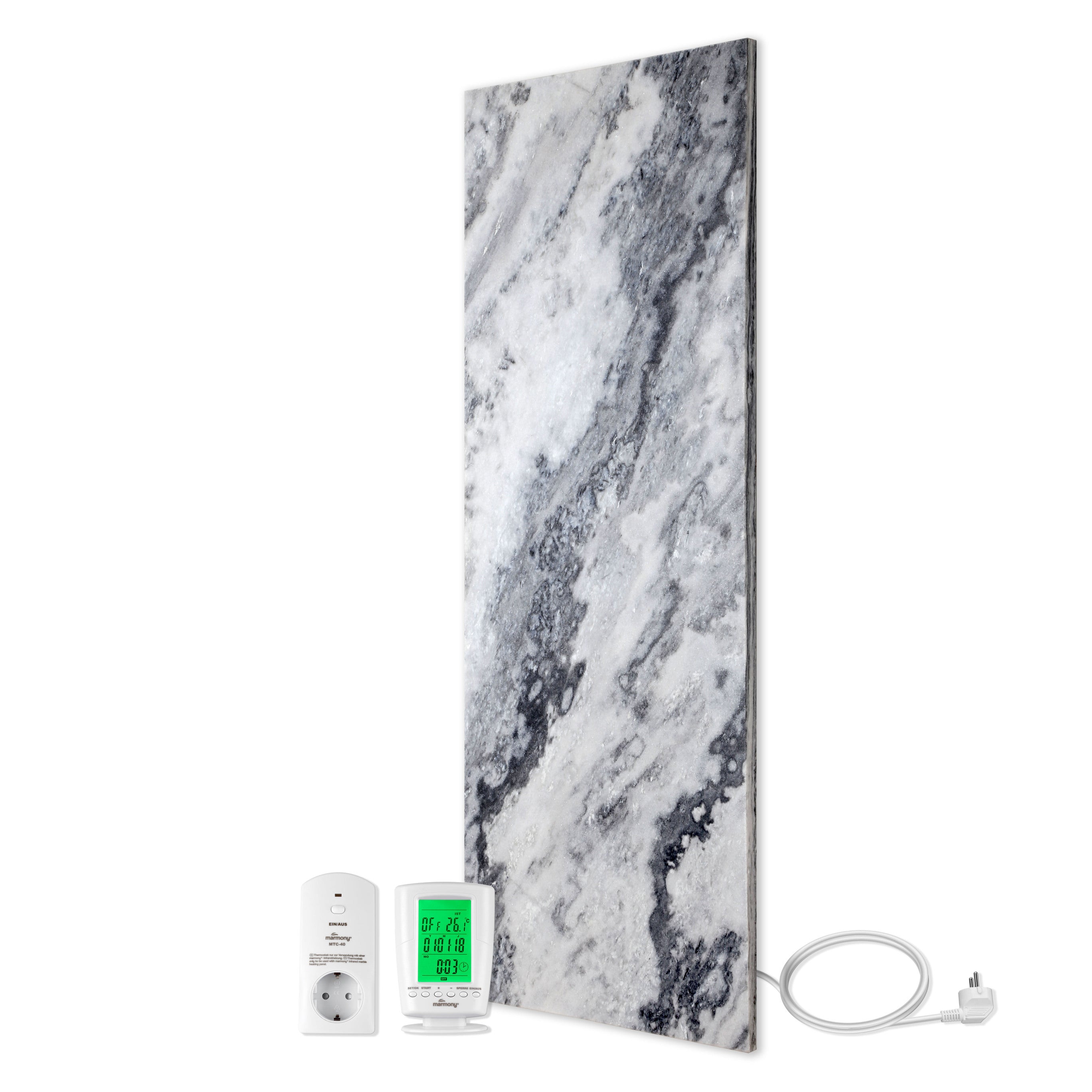Marmony Carrara Optik Naturstein Infrarotheizung an der Wand 